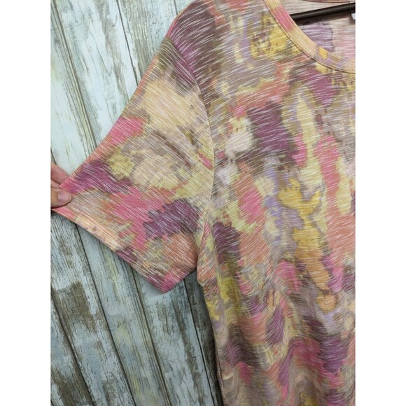 LOGO by Lori Goldstein Stretchy Dress Rainbow Tie Dye Pockets 1X NWOT - Picture 2 of 9